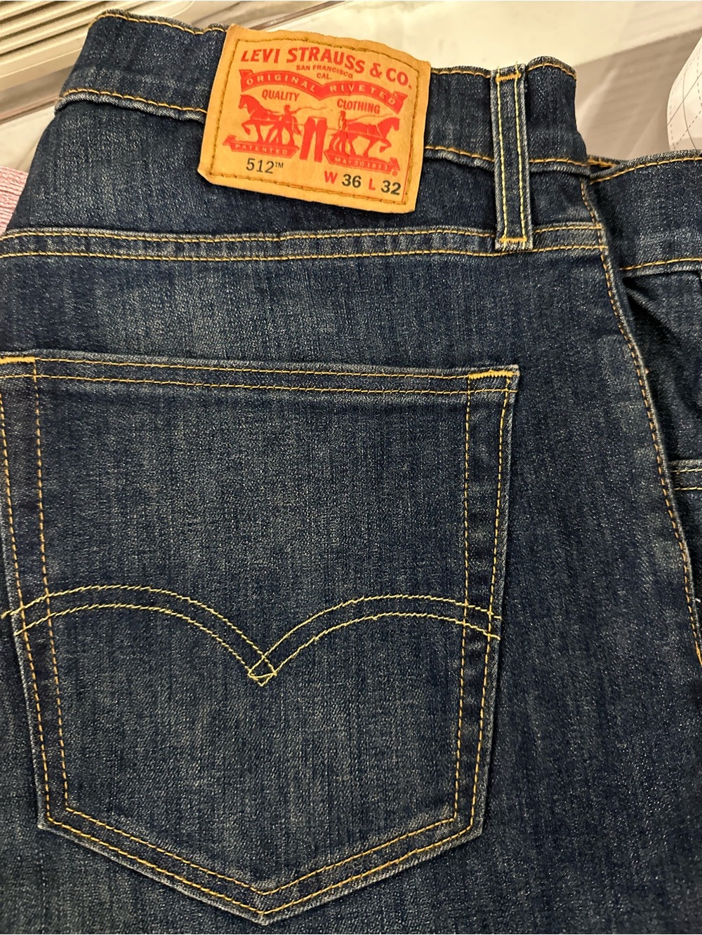 Levi's 512 Slim Straight Jeans in Dark Blue Denim